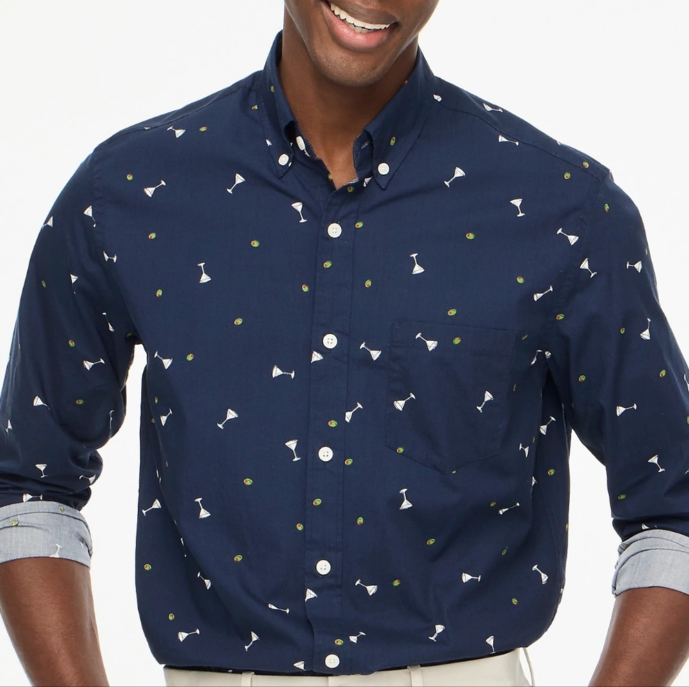 J. Crew Men's Flex Washed Long Sleeve Shirt New Size Large